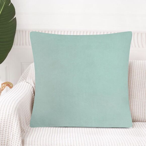 80/20 Viscose Velvet Soft Throw Pillow Cover Square 18" x 18" Blue - Picture 2 of 6